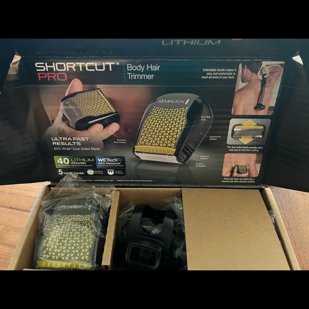 Remington Shortcut pro body hair trimmer.